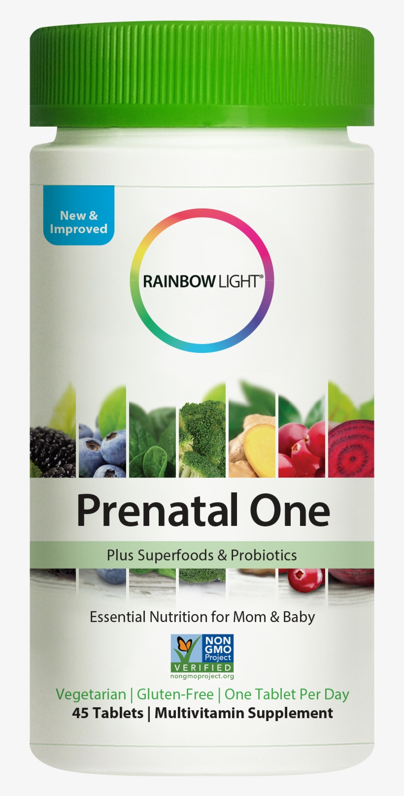 Rainbow Light Prenatal One Multivitamin Non-gmo Project - Rainbow Light Men's One Multivitamin, transparent png #7806275