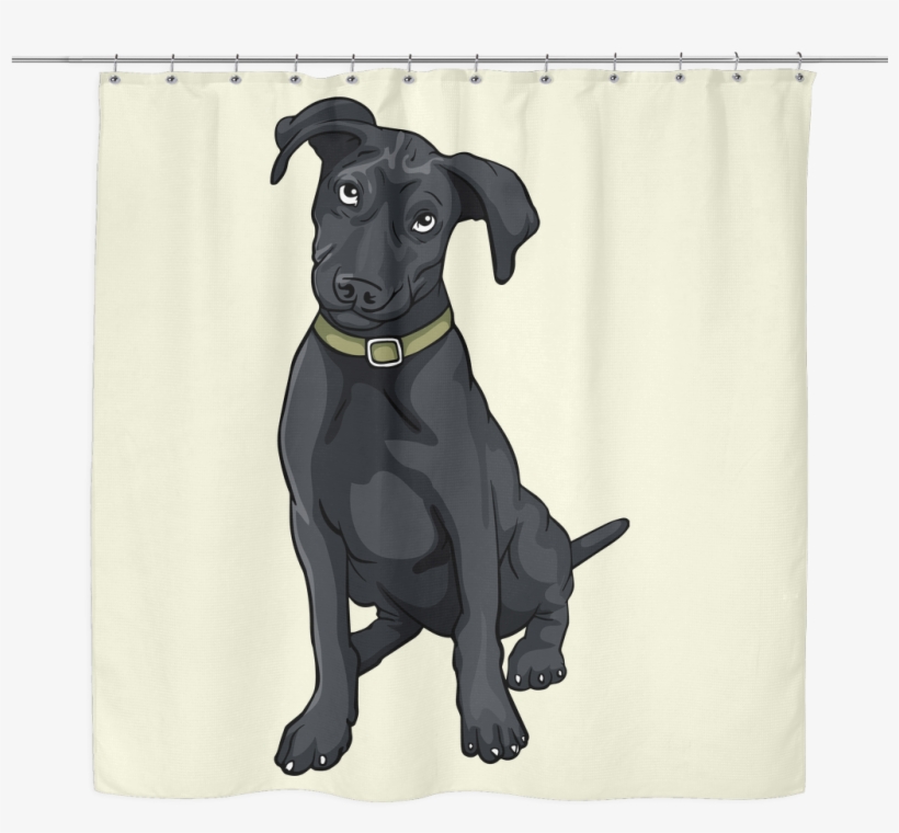 Black Labrador Shower Curtains, Funny Gift For Cute - Labrador Retriever, transparent png #7806852