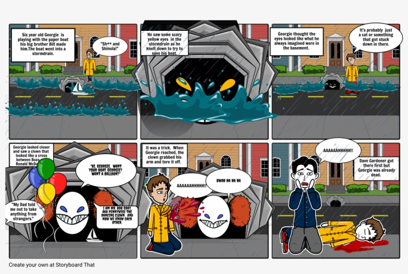 It Comic Strip Chapter 3 By Ethan Ridenour - Pennywise And Georgie Comic, transparent png #7806893