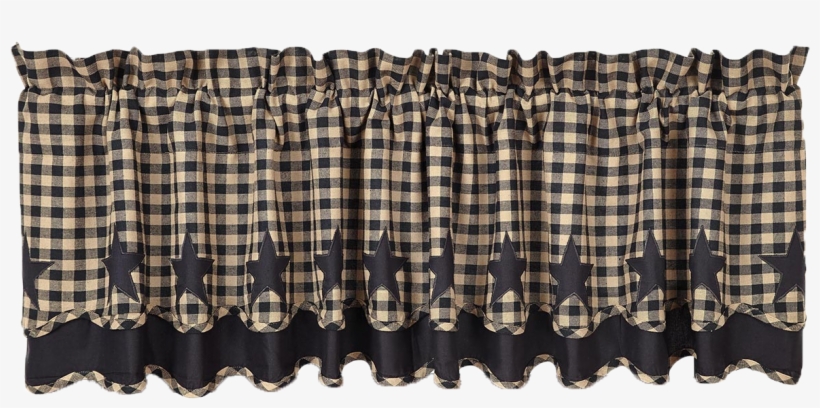 Black Star Scalloped Valance Layered Lined, transparent png #7806926
