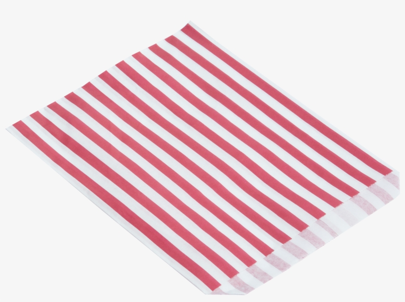 1000 7″ X 9″ Red & White Stripe Paper Bags - Paper, transparent png #7807568