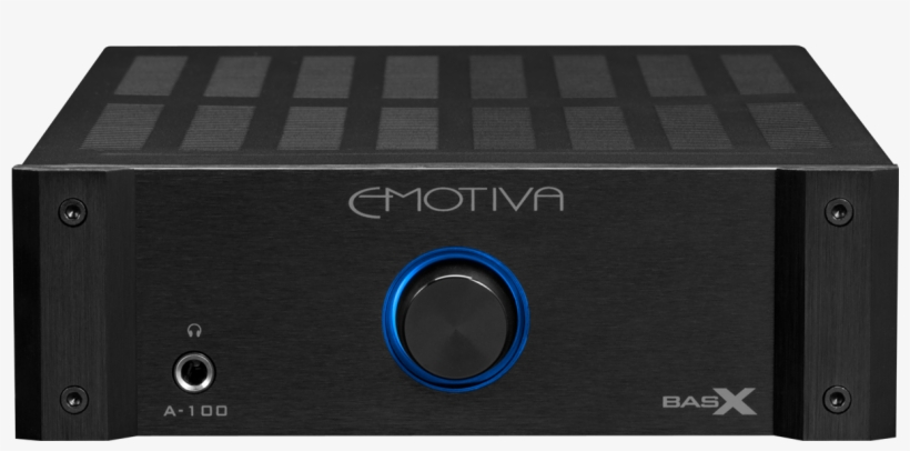 Only A Blue Lit Volume Knob Adorns The Front Fascia - Emotiva Basx A 100, transparent png #7807705