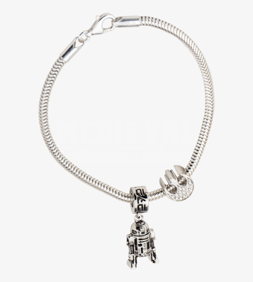 Star Wars R2d2 Rebel Alliance Sterling Silver Charm - Bracelet, transparent png #7807788