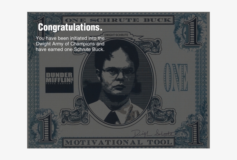 1 - Schrute Bucks, transparent png #7807863