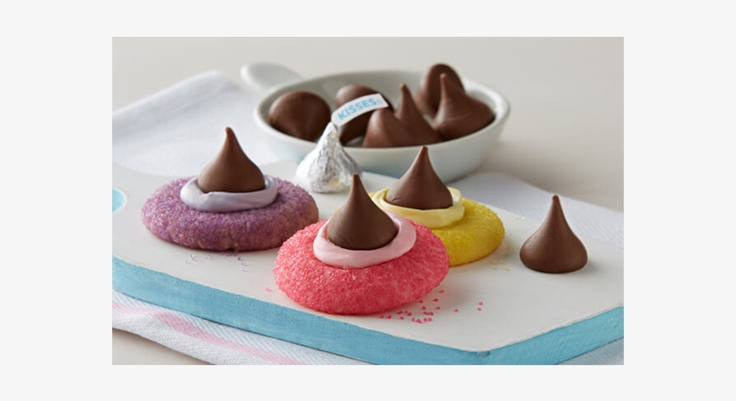 Hershey's Kisses Springtime Thumbprint Cookies - Hershey's Kisses, transparent png #7808091