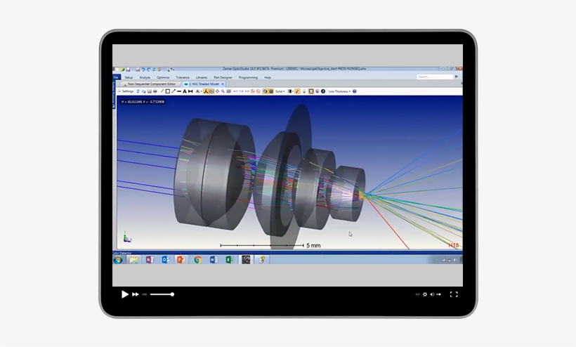 Designing A Microscope Objective With Opticstudio - Tablet Computer, transparent png #7808446