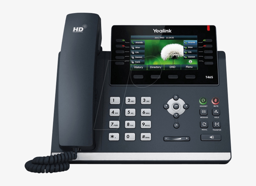 Sip Phone For Business Yealink Sip-t46s - Yealink Sip T46s Ip Phone, transparent png #7808450