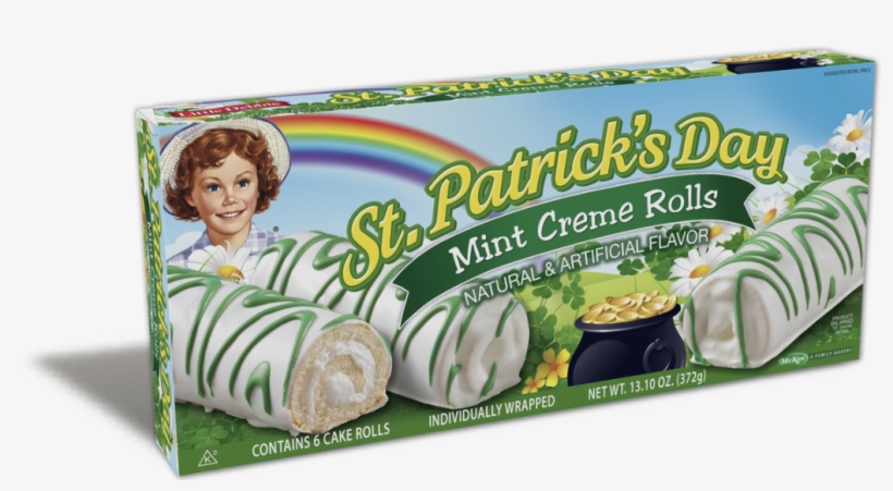 Patrick Day Mint Creame Rolls Cake - Bánh, transparent png #7809710