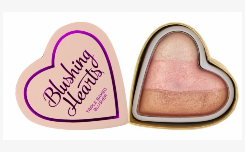 I Heart Makeup Blushing Hearts Triple Baked Blusher - Blushing Hearts Peachy Pink Kisses, transparent png #7810223