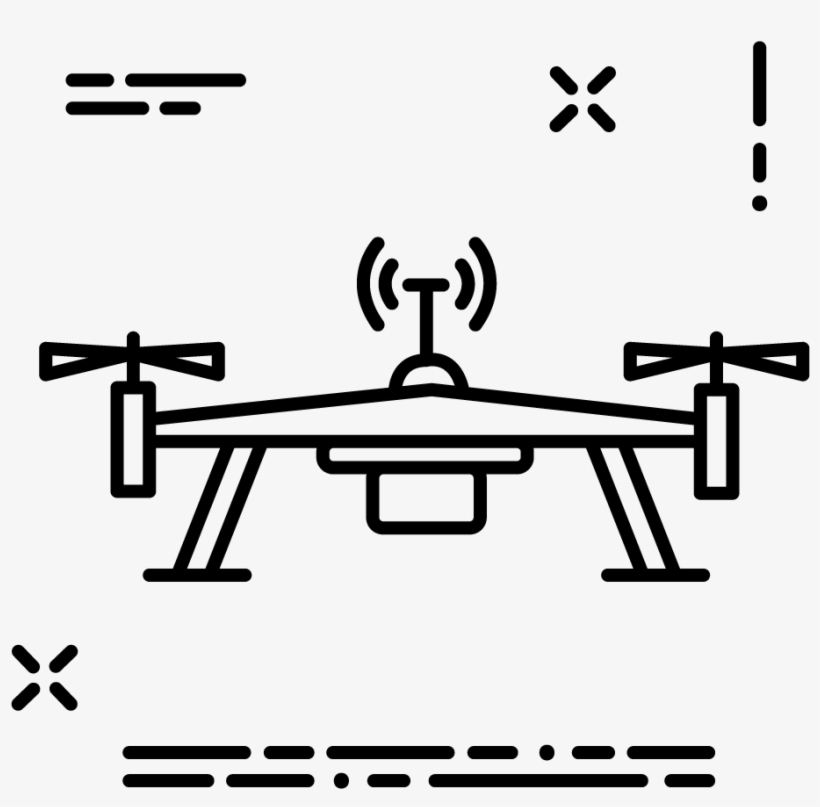 Icon-drone - Line Art, transparent png #7810394
