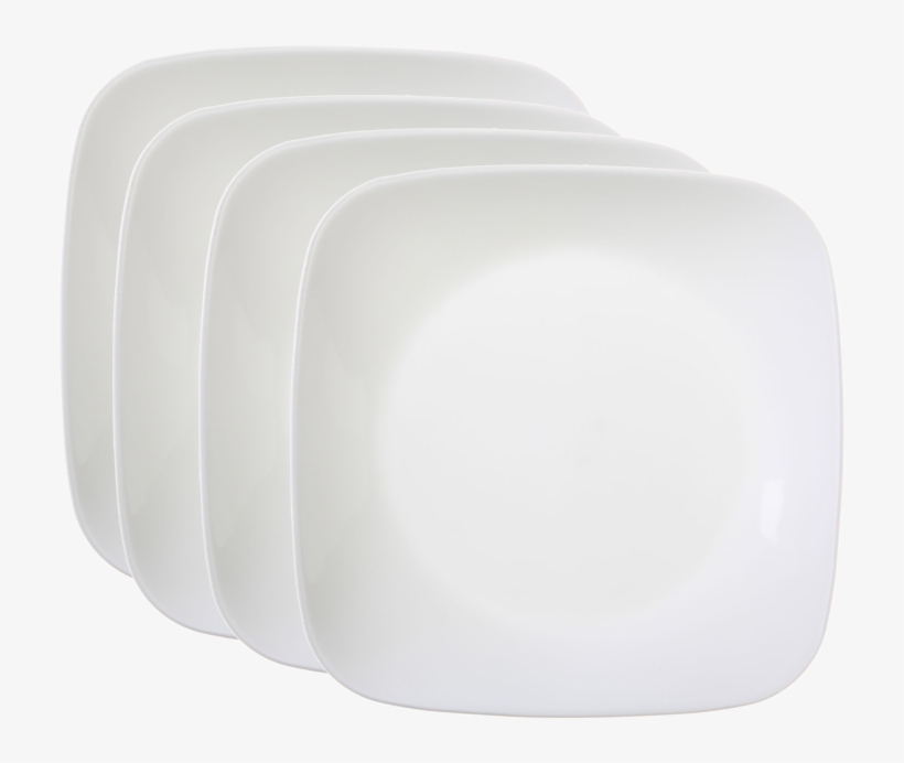 4-pc Corelle Winter Frost White Set - Plastic, transparent png #7810591