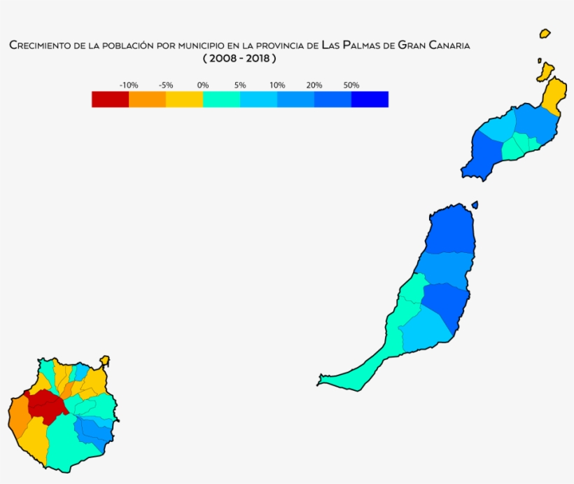 Las Palmas Crecimiento 2008-2018 - Fuentes De Energia En Canarias, transparent png #7811295
