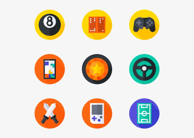 Games - Graphic Design Flat Icon, transparent png #7811509