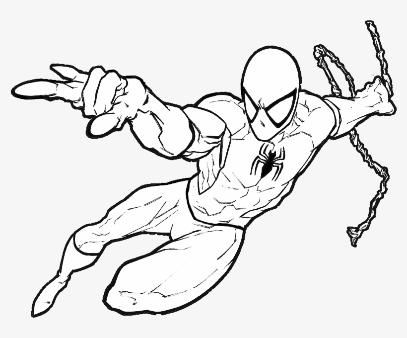 Desenho Irado do Homem-Aranha para Colorir Online