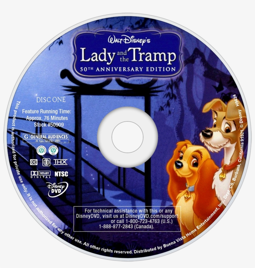 Lady And The Tramp 2 Dvd - Lady And The Tramp Dvd Disc, transparent png #7811599