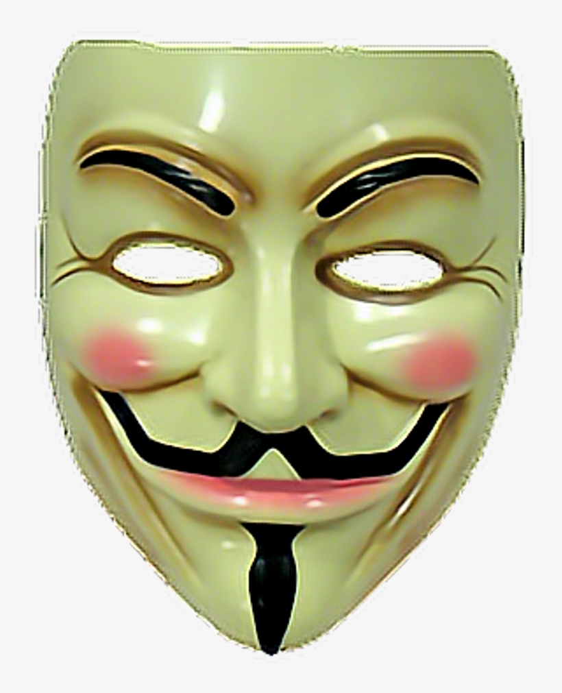 Facemask Mask Masks Facemasks Anonymous Freetoedit - Guy Fawkes Mask Png, transparent png #7812534