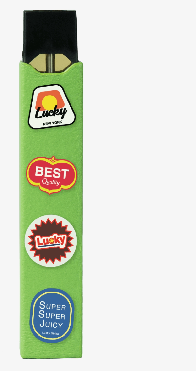 Granny Smith Green Leather Juul Sleeve With Fruit Stickers - Label, transparent png #7812598