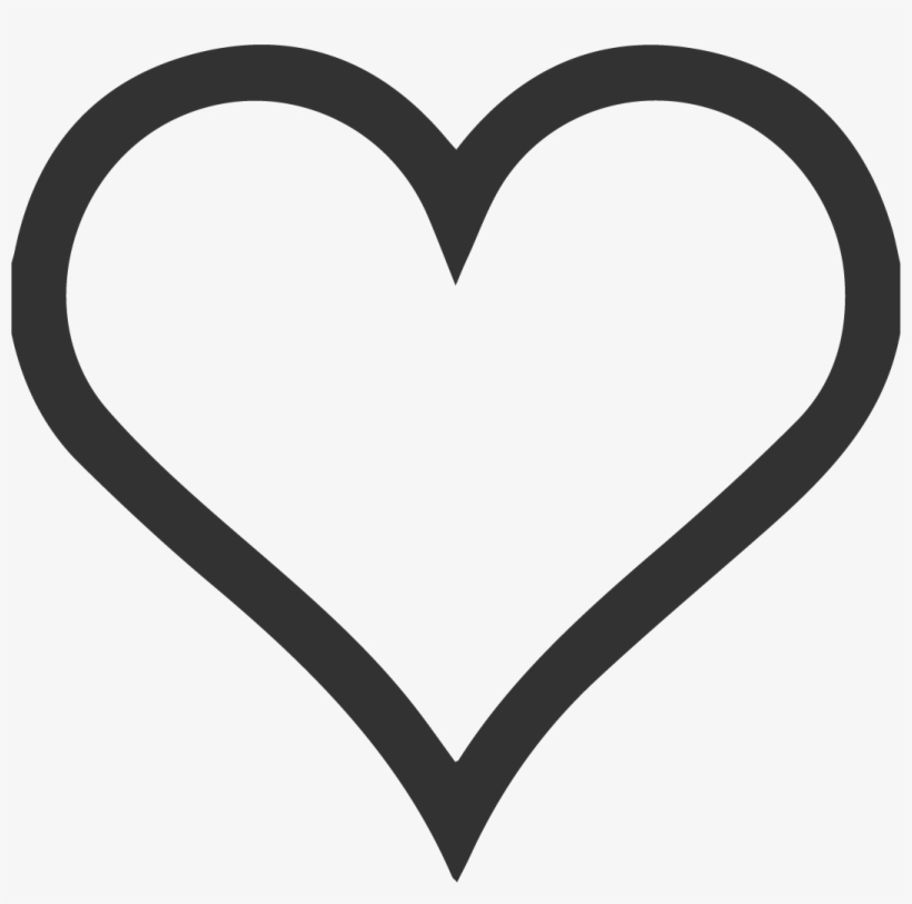 Heart Curvy Outline - Free To Use Heart, transparent png #7812599