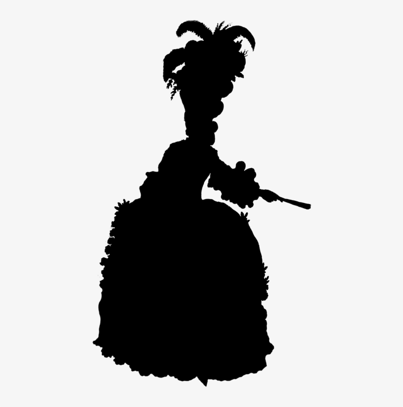 Victorian Lady Shadow Theatre, Fashion Silhouette, - 18th Century Silhouette Png, transparent png #7812893