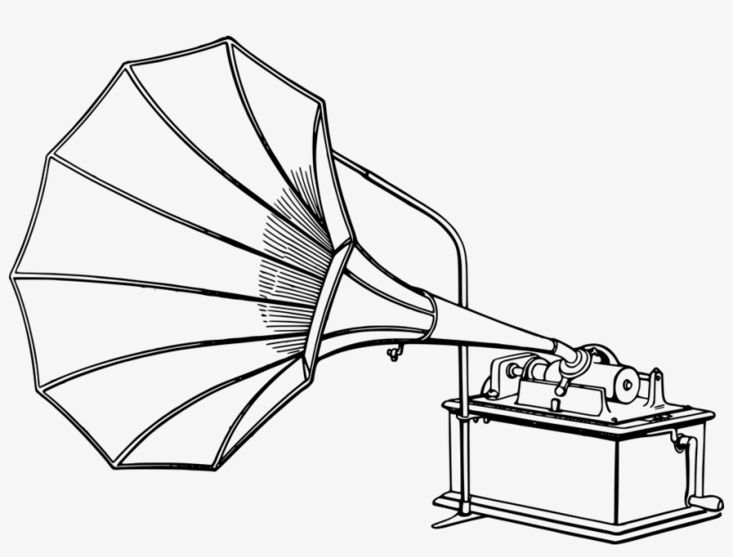Cylinder, Edison, Music, Old, Phonograph, Player - Thomas Edison Inventions Drawings, transparent png #7812897
