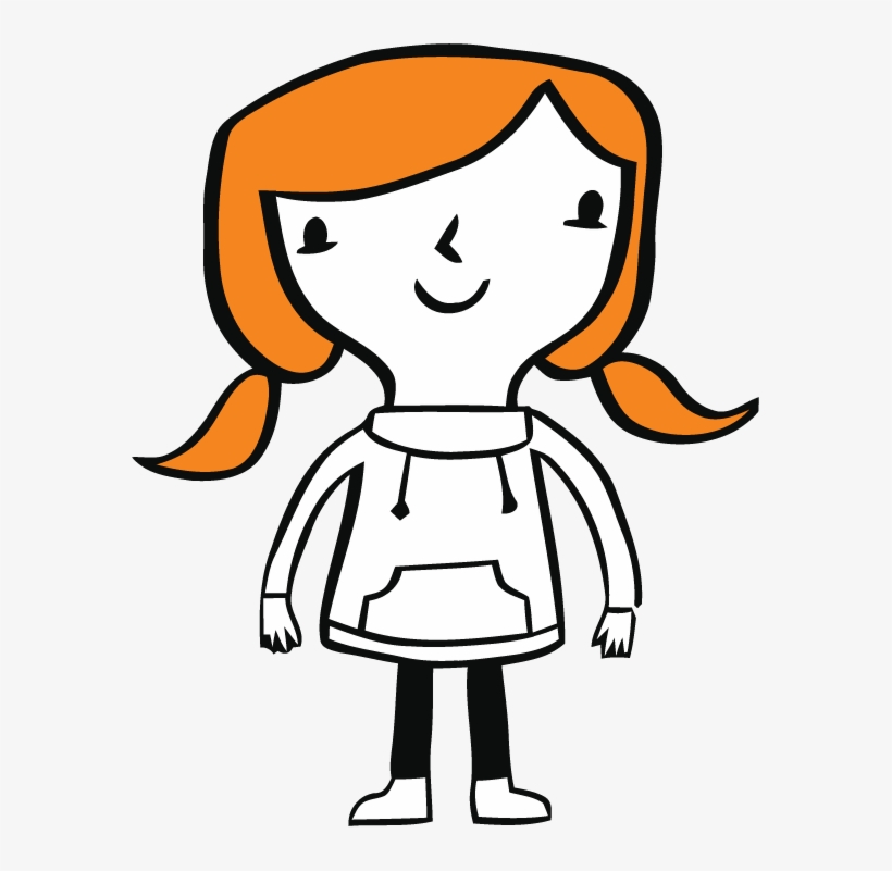 Cartoon Pigtails Clipart Best - Food Bank And Kate, transparent png #7813011