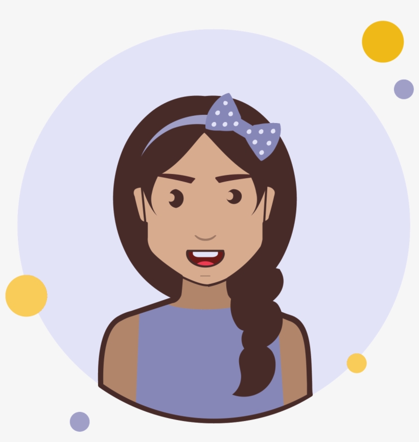 Brown Pigtail Hair Lady Icon - Icon, transparent png #7813239