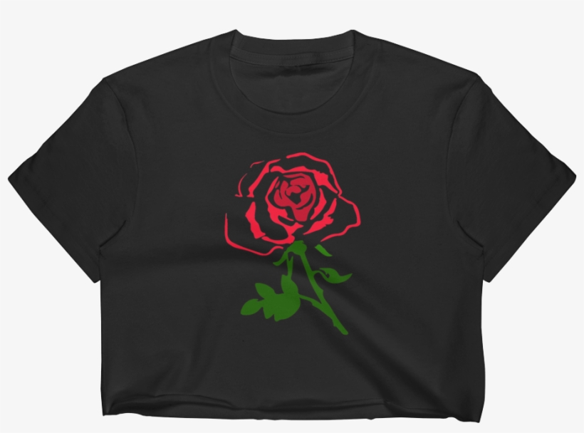 Single Red Rose Women's Crop Top-eddy's Canyon - Rose, transparent png #7813287
