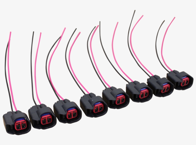 Set Of 8 Fuel Injector Connector Pigtails For 2001-2009 - Speaker Wire, transparent png #7813573
