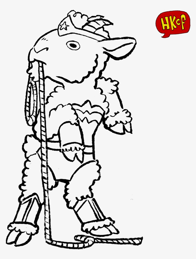 B&w Wonder Goat - Cartoon, transparent png #7813923