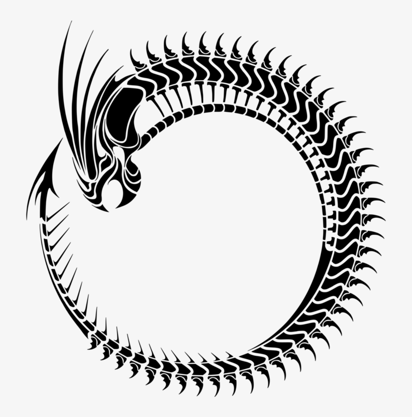 Ouroboros Chinese Dragon Symbol Computer Icons - Circle Logo Design Tribal, transparent png #7814194