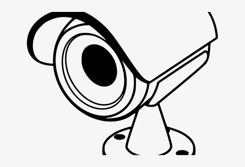Original - Cctv Camera Line Art, transparent png #7814320