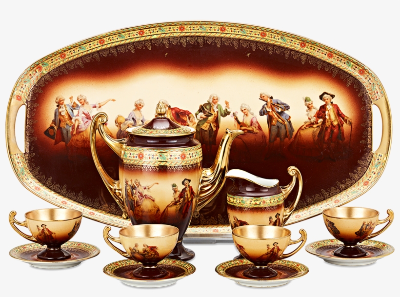 Bohemian Porcelain Tea Set - Saucer, transparent png #7814613