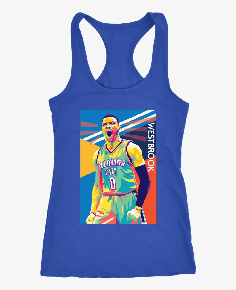 Russell Westbrook Pop Art Racerback Tank - Shirt, transparent png #7815469