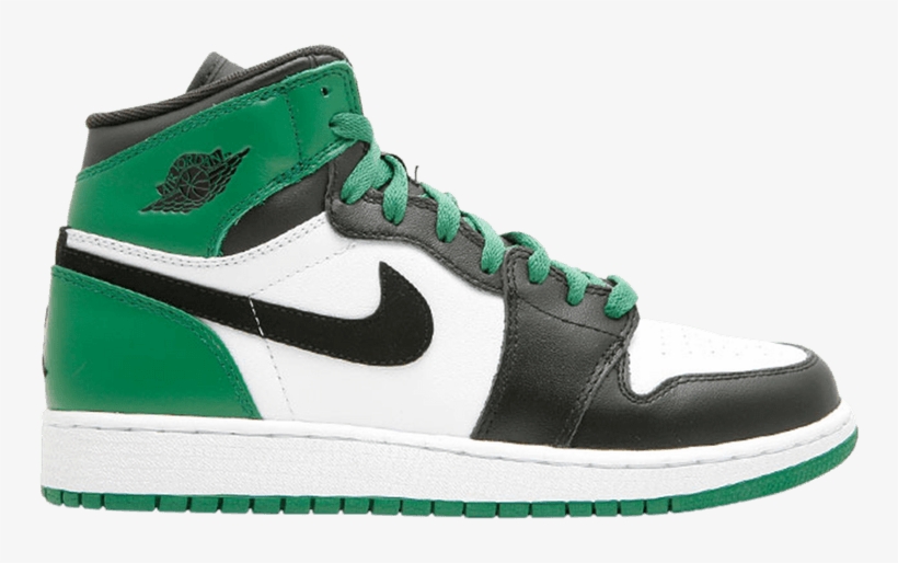 Air Jordan 1 High Retro Gs 'boston Celtics', transparent png #7815520