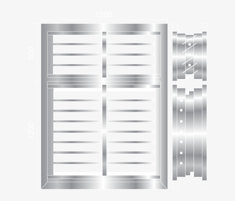 Window Frame With Safety Bars And Fixed Louvres On - Architecture, transparent png #7815992