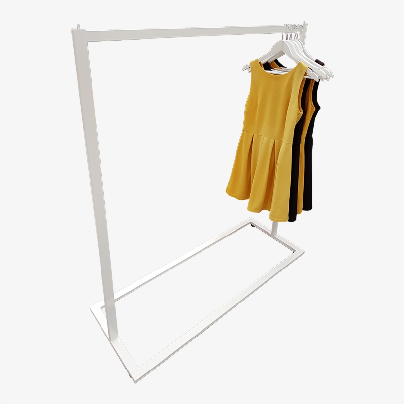 Modern White Dress Rack - Clothes Hanger, transparent png #7816483