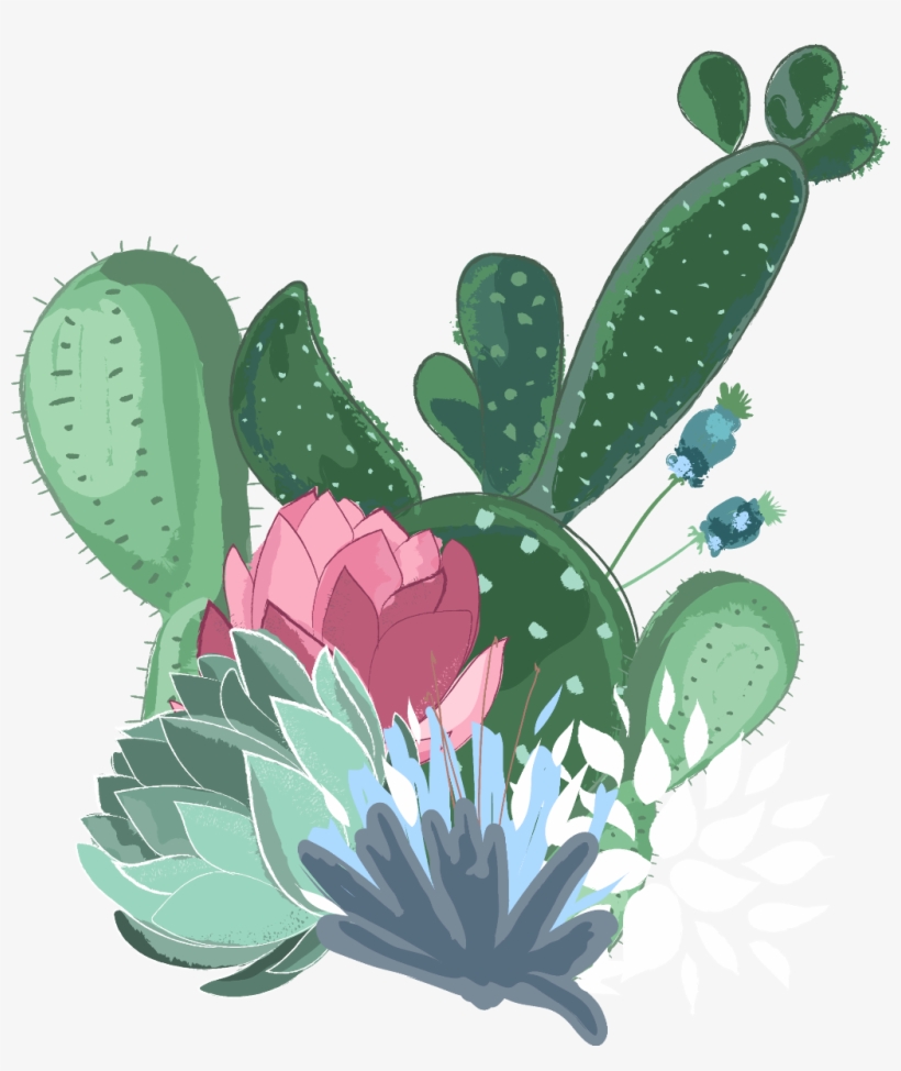 Cactus Sticker - Flower, transparent png #7816789