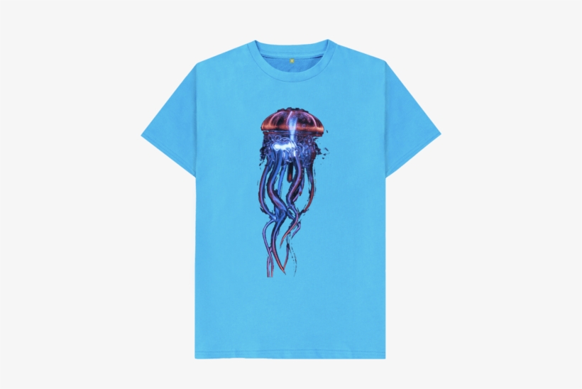 Sky Blue Jelly Fish Kids T-shirt - Jellyfish, transparent png #7816934