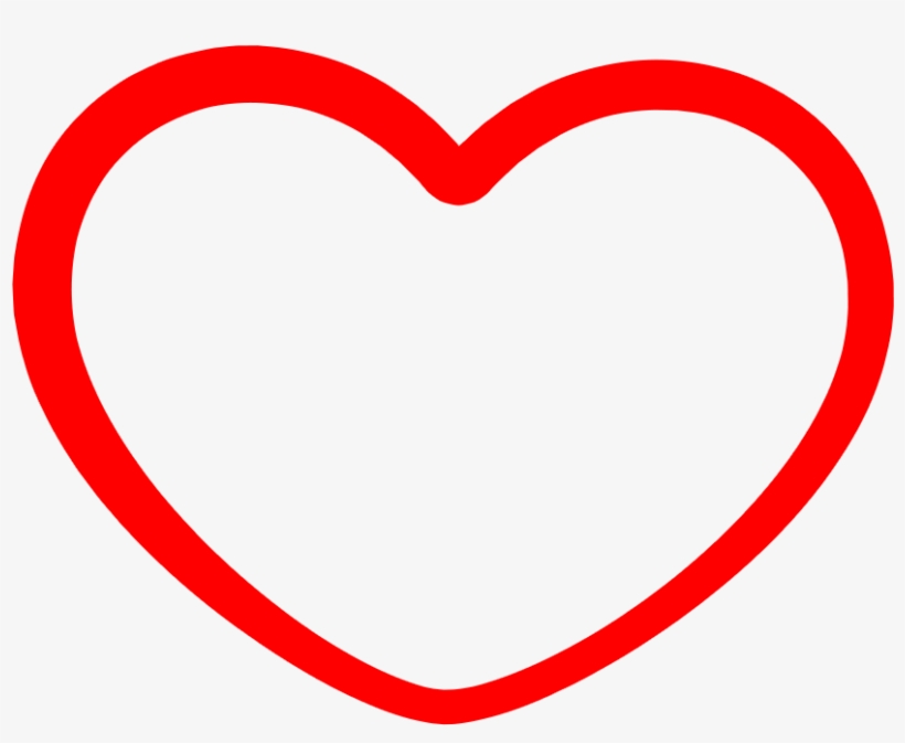 Heart Png Outline Transparent - Herz Rot, transparent png #7817522