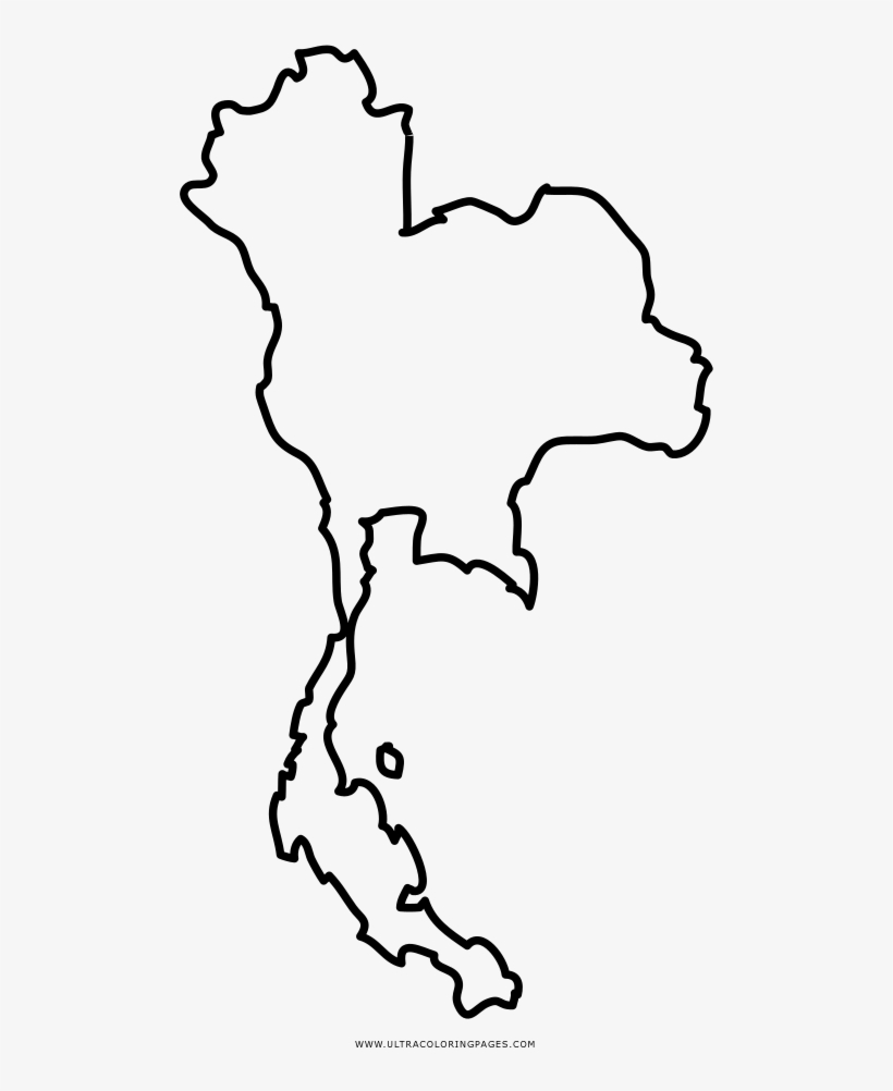 Thailand Coloring Page - Map, transparent png #7817934