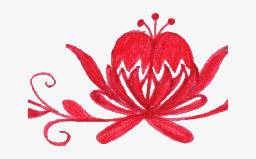 Pink Flower Clipart Divider - Motif, transparent png #7819309