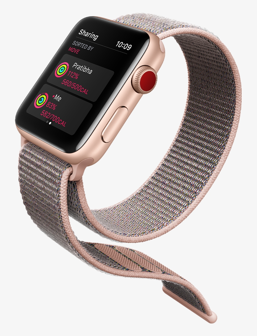 Activity Sharing On Apple Watch Series - Apple Watch Series 3, transparent png #7819432