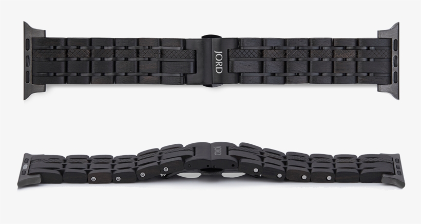 Ebony Wood And Titanium Iwatch Band - Strap, transparent png #7819478