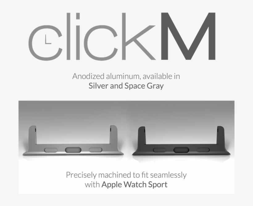 Use Any 22mm Strap With Iwatch - Apple Watch Strap Holder Space Grey, transparent png #7819510