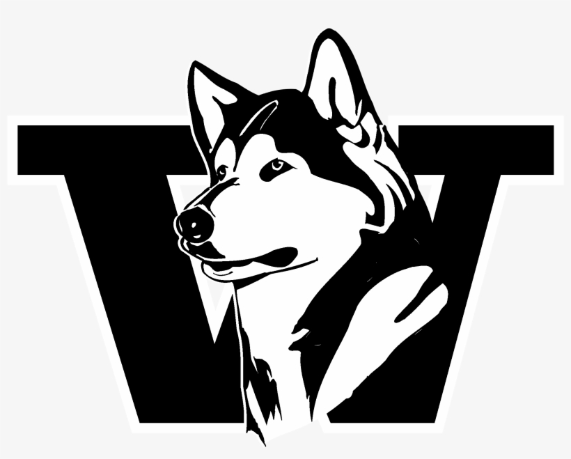 Washington Huskies Logo Black And White - University Of Washington Huskies, transparent png #7820078