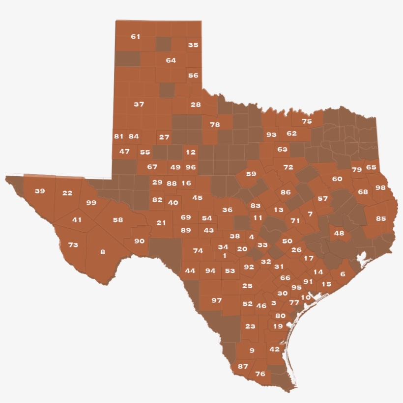 Water Conservation Districts And The Aquifers - Texas Map Vector, transparent png #7821792