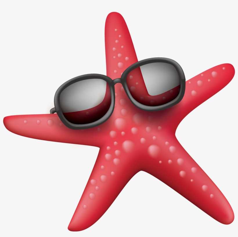 Wearing Sunglasses Sea Starfish Png File Hd Clipart - Starfish, transparent png #7822699