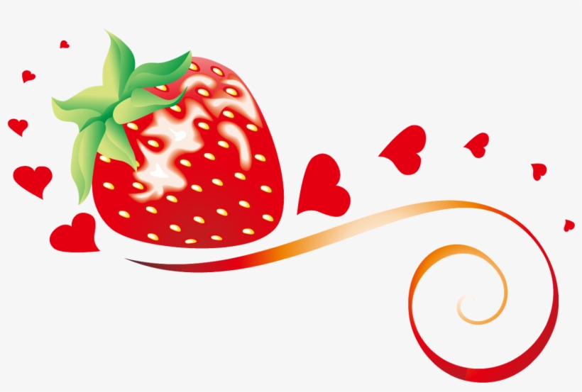 Heart Strawberry Clipart - Strawberry, transparent png #7822733