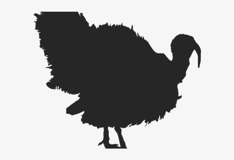 Turkey Bird Clipart Traceable - Silhouette Turkey Clipart Black And White, transparent png #7822984