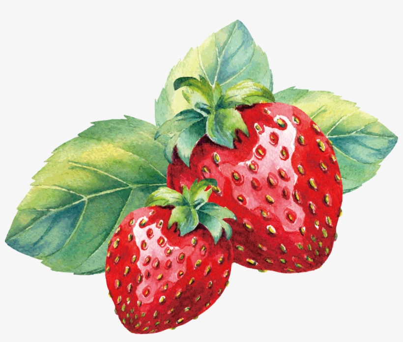 Strawberry Fruit Clip Art - Water Color Strawberry, transparent png #7823027